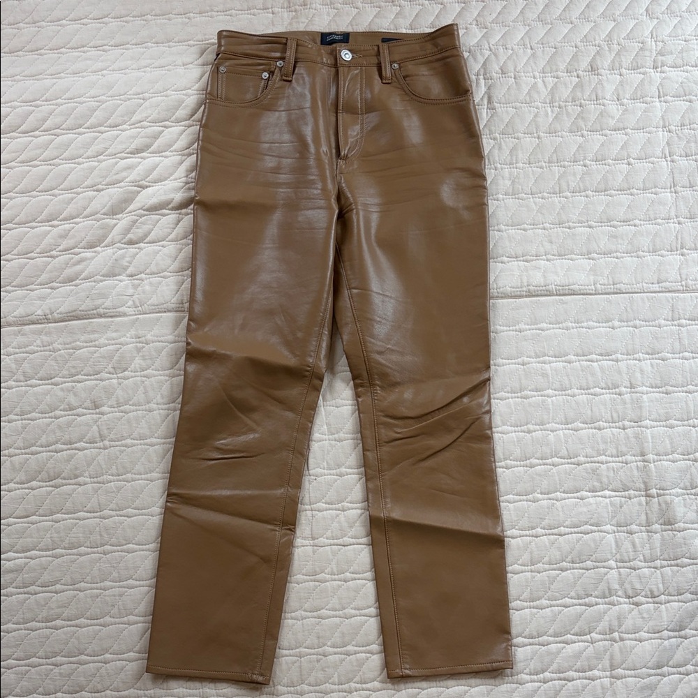 Citizens Of Humanity Jolene Leather Pants, tan/caramel, 25